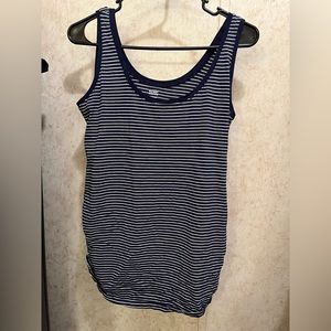 Women’s blue & white maternity tank top size M